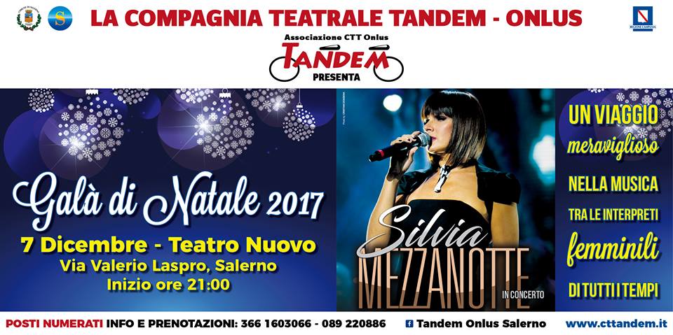 Silvia Mezzanotte in concerto per la undicesima edizione del Galà di Natale organizzato dall'Associazione Tandem Salerno