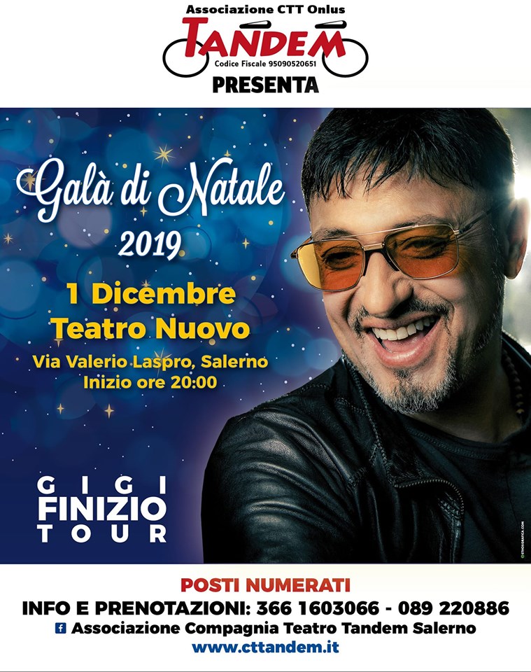 Ron in concerto per la dodicesima edizione del Galà di Natale organizzato dall'Associazione Tandem Salerno