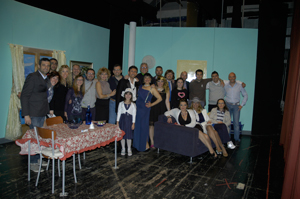 Foto di gruppo della Compagnia Teatro Tandem Salerno Spettacolo Sarto per Signora 2012